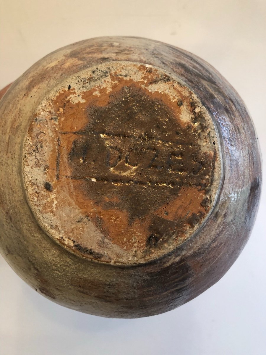Vase En Terre émaillée 1950 -photo-4