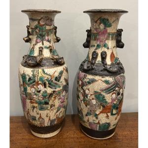 Two Cantonese Vases. China. 19th Century. Ceramics. 