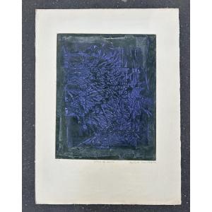 Krystyna Smiechowska - 20eme - lithographie - « jardin du voisin » EA - 