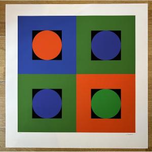 Geneviève Claisse - 20th - Print - Geometric Composition - Publisher Galerie F