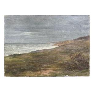 L. Girandeau - 20ème - paysage bord de mer - huile sur toile