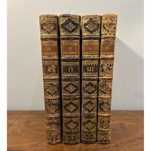 Chardin Voyages Perse Amsterdam 1735, 4 vol., complet planches cartes dépliantes