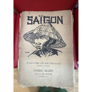 André Maire SAIGON 1930 portfolio 39 gravures sur bois originales G. Grès & Cie n°82/300