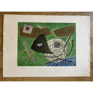 Henri Goetz (1909-1989) – Gravure originale en couleurs, signée et numérotée 44/50