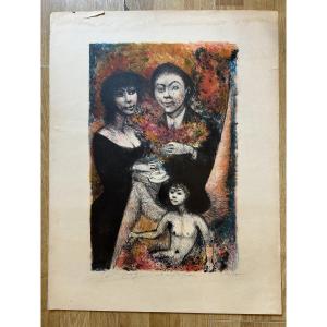 Joseph Goerg – Le Coup de Foudre, gravure originale en couleurs signée 44/75