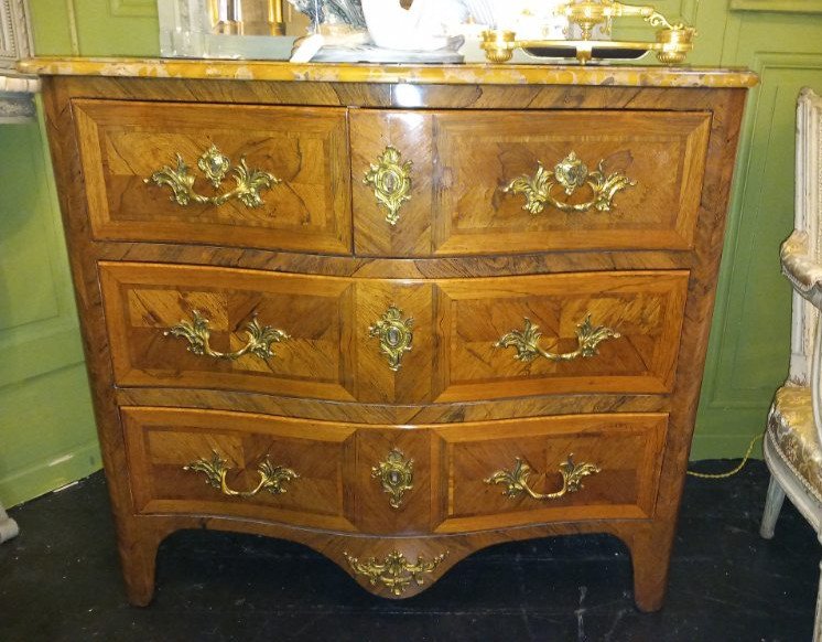 Entre-deux Commode - Louis XIV Period By P. Bonnemain (1723-1800)