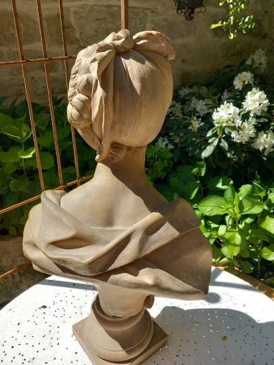 Buste d'une Elégante en Terre Cuite-photo-2