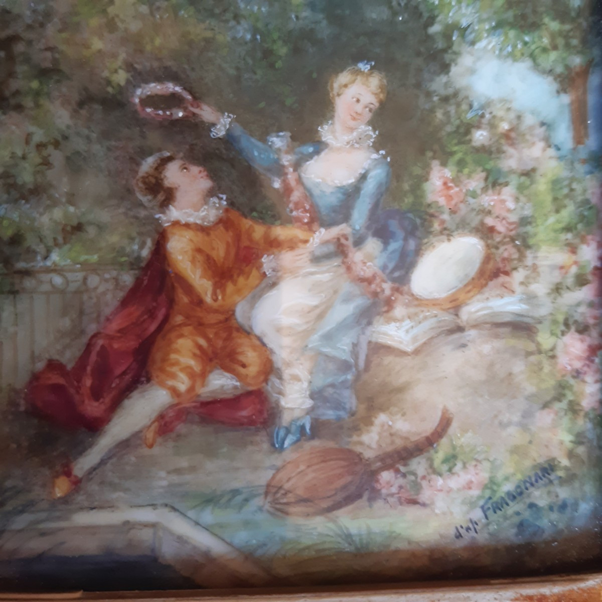 Two Miniatures On Ivory After Fragonard-photo-4