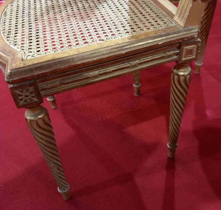 Set Of 4 Gilded Wood Chairs - Napoleon III-photo-4