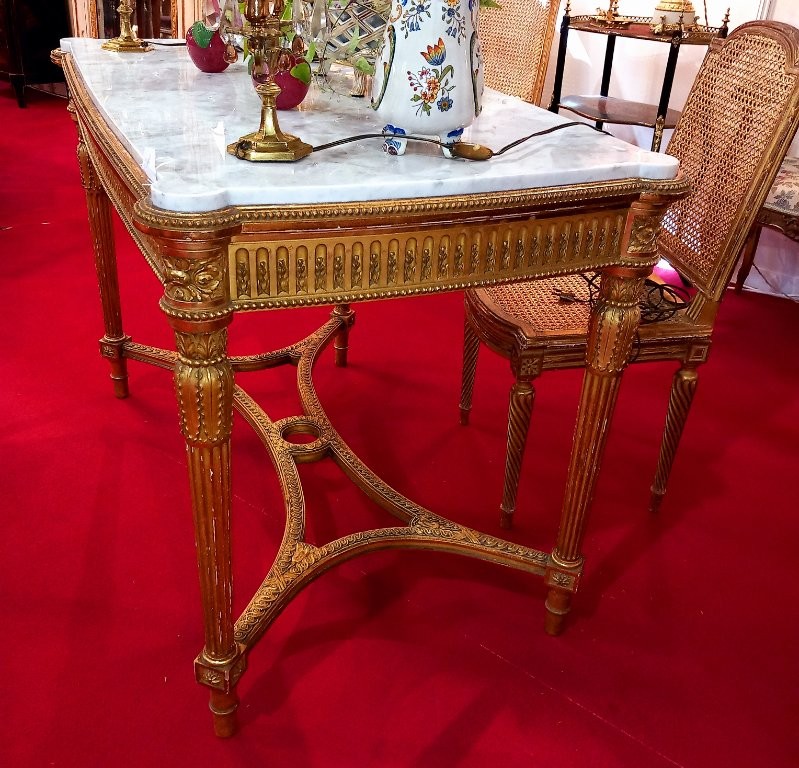 Table de Milieu  en Bois Doré - Napoléon III-photo-2