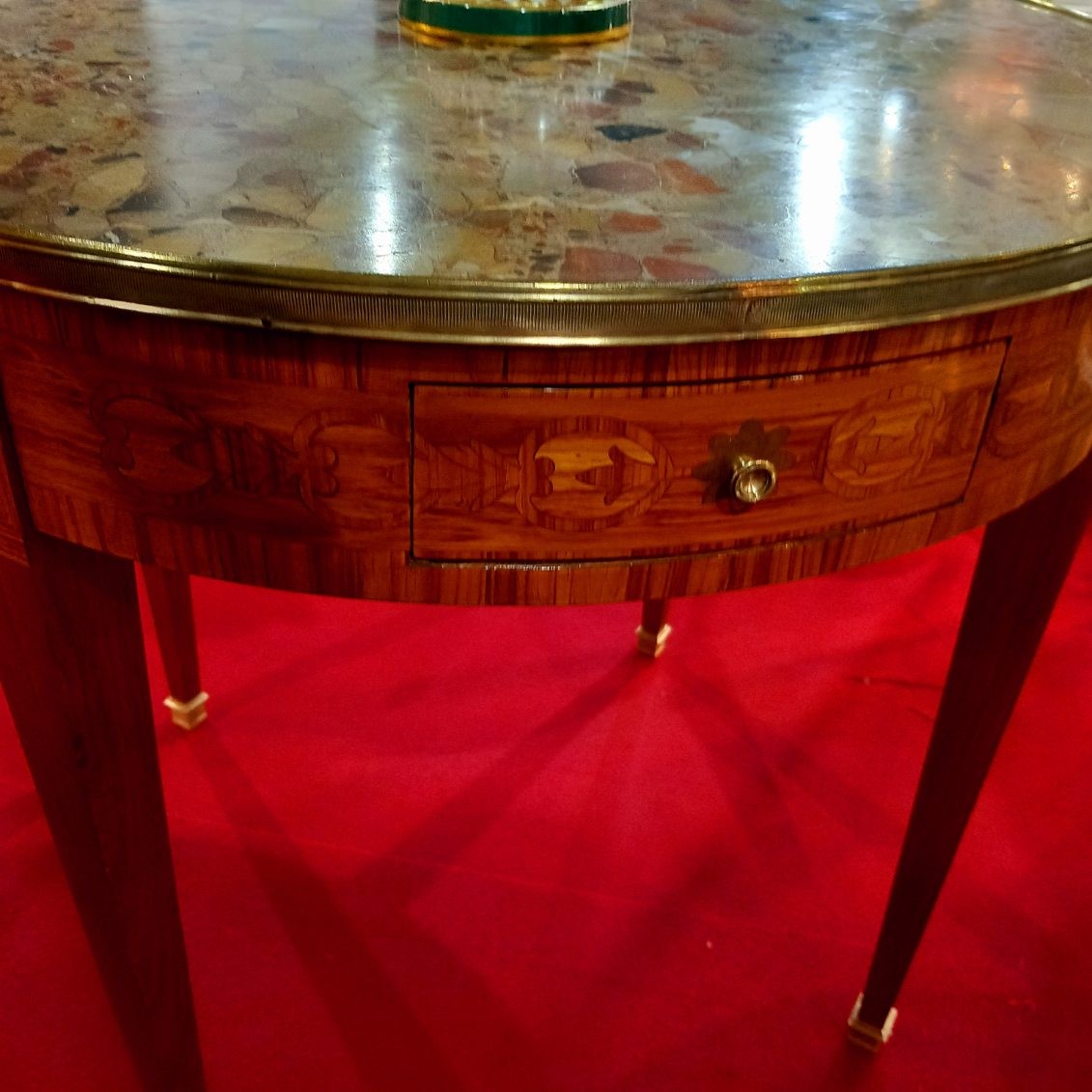 Table Bouillotte en Marqueterie - Epoque Napoléon III-photo-3