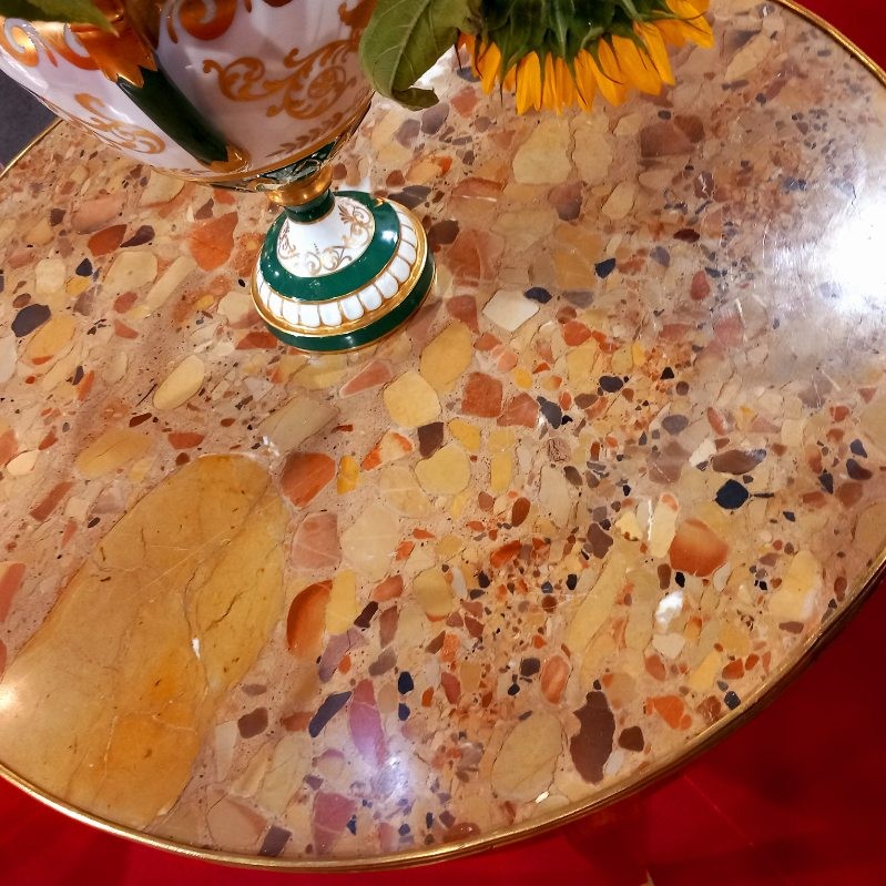 Table Bouillotte en Marqueterie - Epoque Napoléon III-photo-1