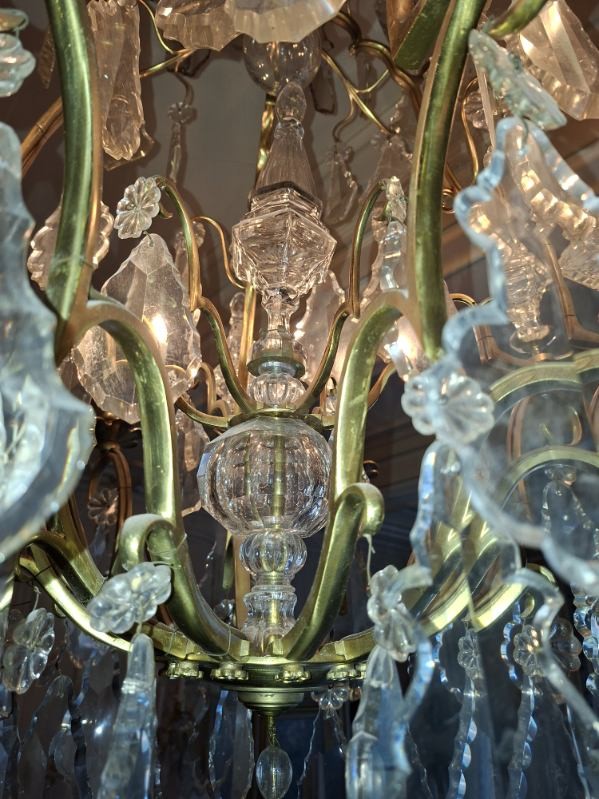 Lustre Bronze et Cristal-photo-2