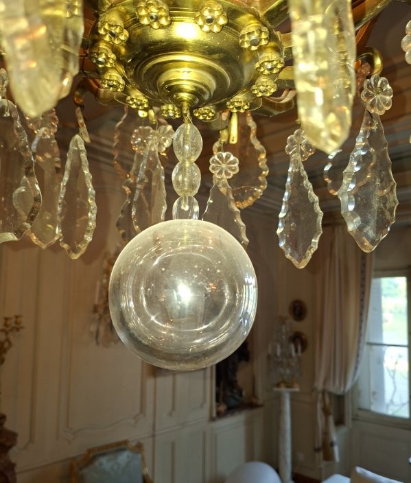 Lustre Bronze et Cristal-photo-2