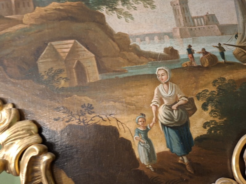 Dessus de Porte en Bois Doré - Epoque Louis XV-photo-3