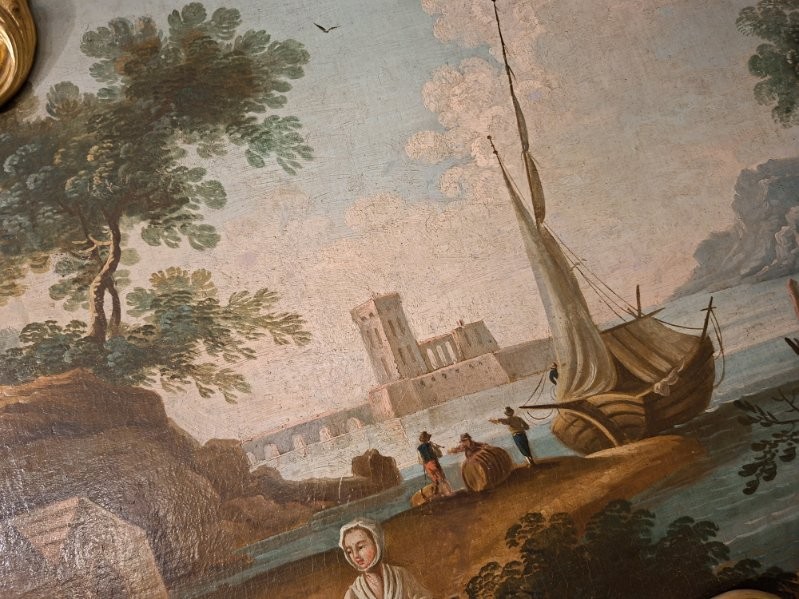 Dessus de Porte en Bois Doré - Epoque Louis XV-photo-4