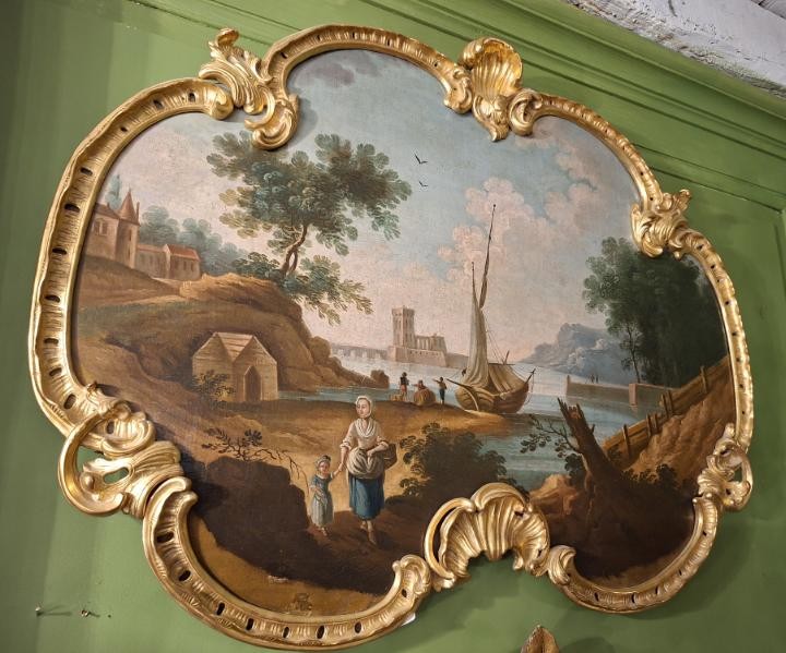 Dessus de Porte en Bois Doré - Epoque Louis XV