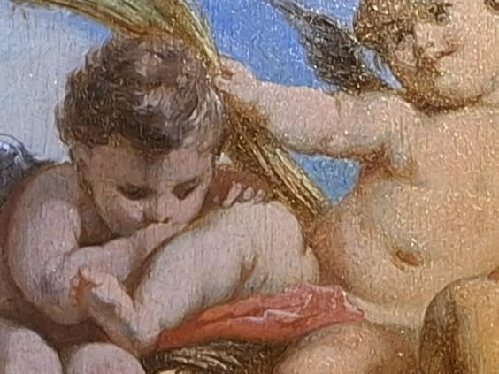 Pair Of Paintings With Angels And Putti - Oil On Panel-photo-1