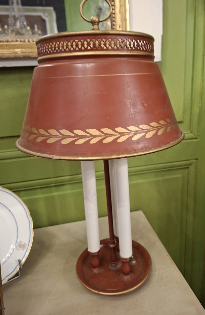 Lampe Bouillotte en tôle peinte-photo-2