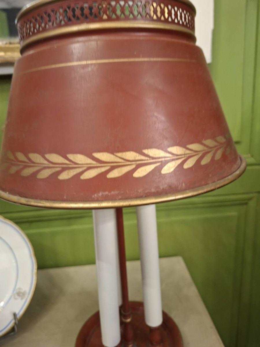 Lampe Bouillotte en tôle peinte-photo-3