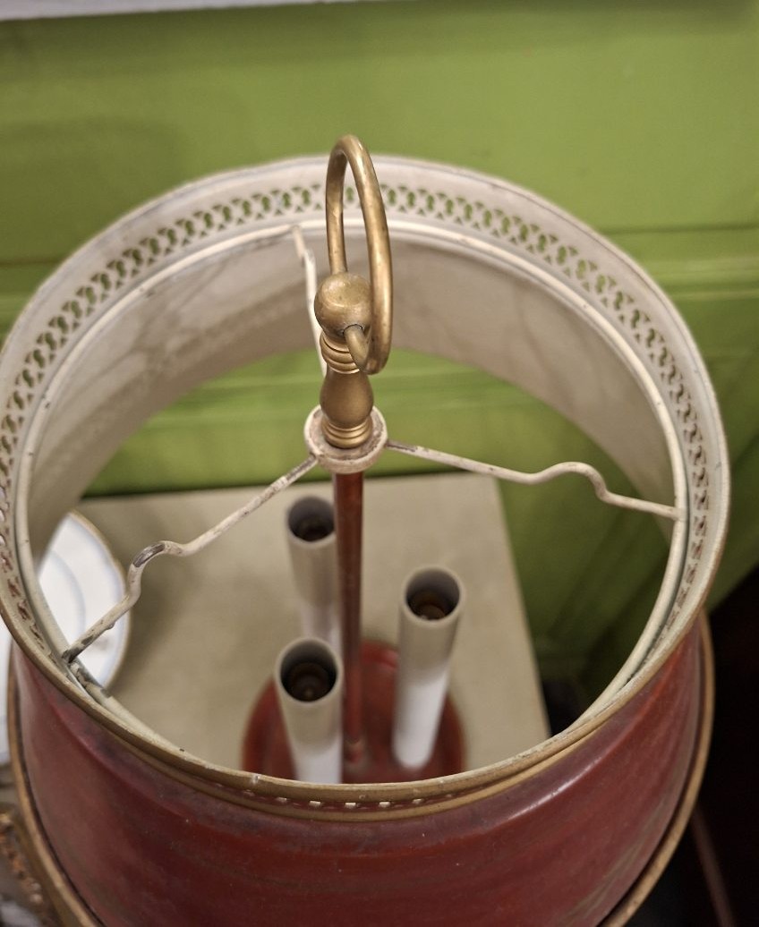 Lampe Bouillotte en tôle peinte-photo-2