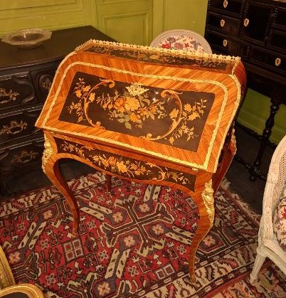 Bureau de pente en Bois de placage et Bronze - Epoque Napoléon III