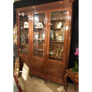 Louis XVI Bookcase In Satin Mahogany