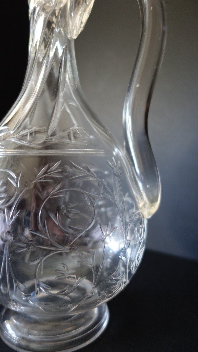 Aiguière En Cristal De Baccarat, Service Forme 6185 à Côtes Vénitiennes-photo-4