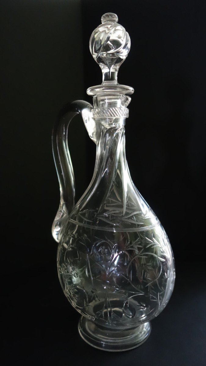Aiguière En Cristal De Baccarat, Service Forme 6185 à Côtes Vénitiennes