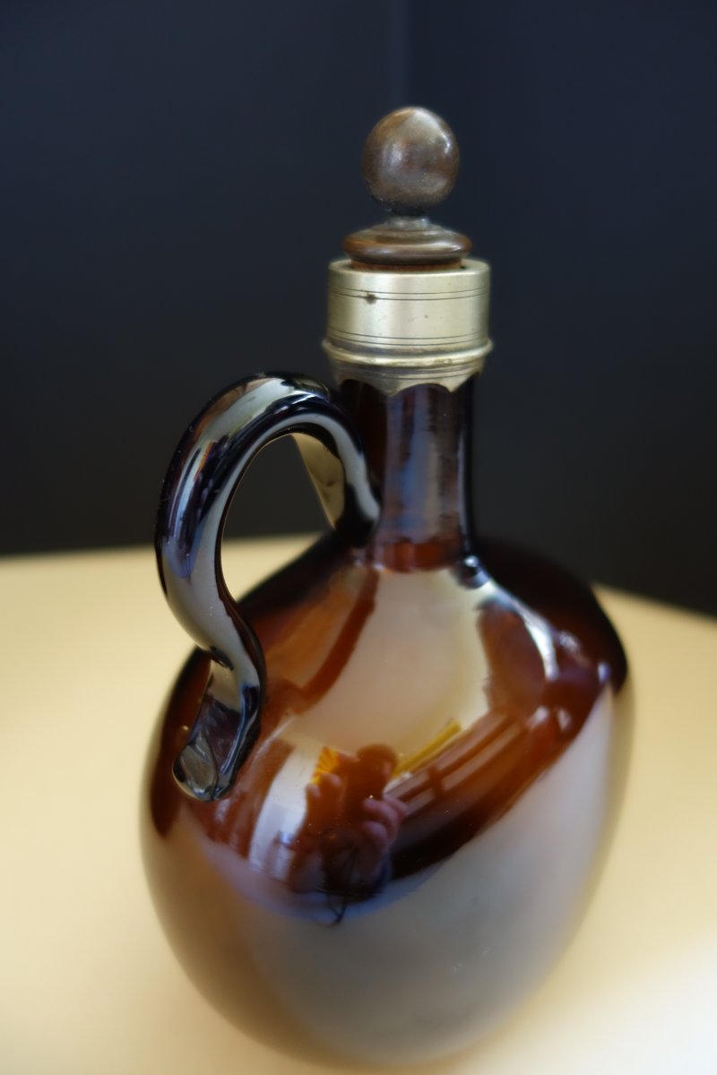 Paire de bouteilles à brandy ou "bocksbeutel" période Victorienne-photo-1