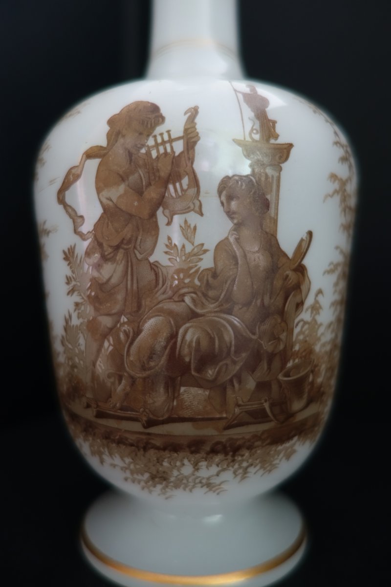 Service à Eau En Opaline De Cristal Blanche, époque Napoléon III-photo-1