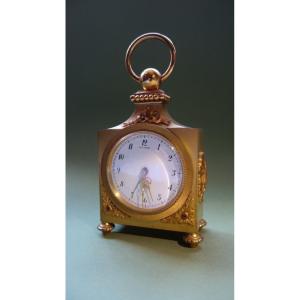Paul Garnier, Navy Watchmaker, Louis XVI Style Travel Clock/alarm Clock, 1950s