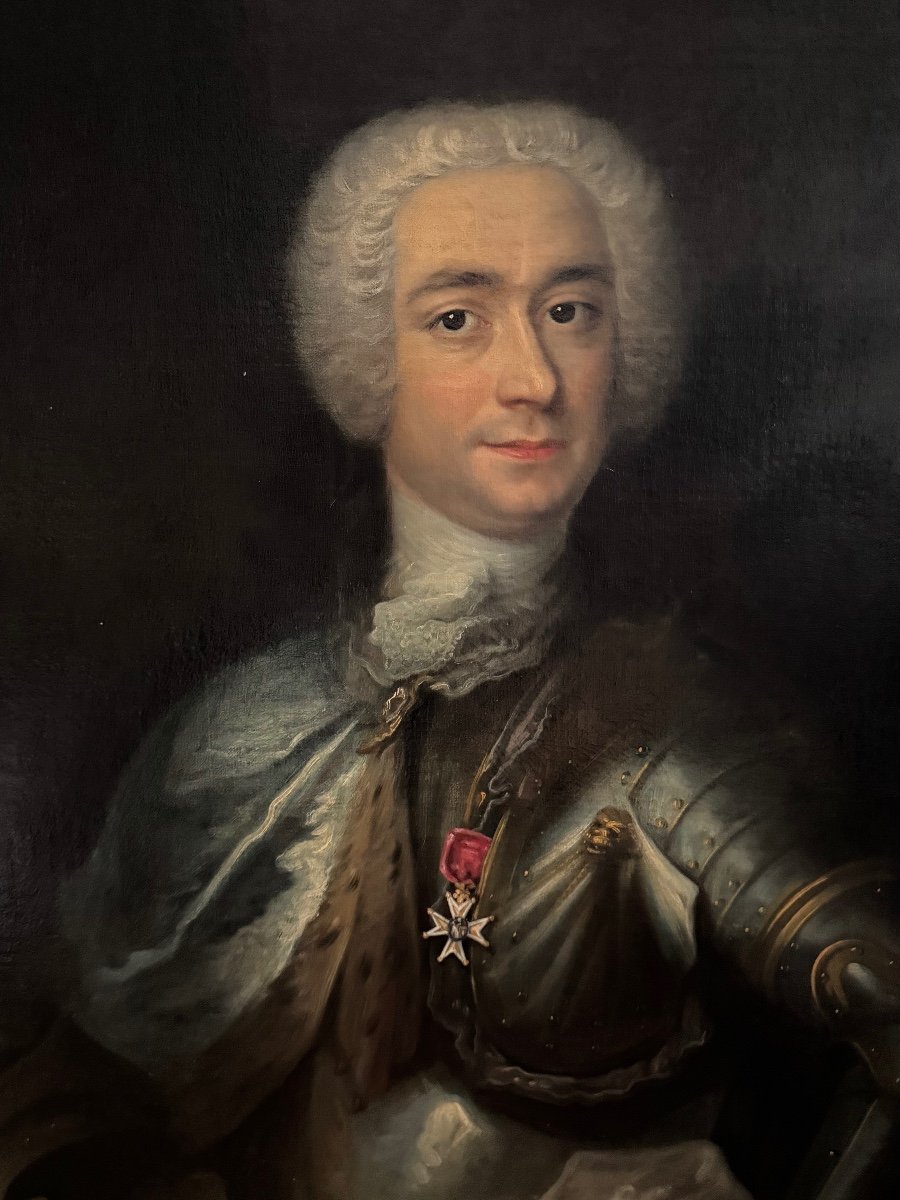 Large Military Portrait Of A Knight Of Saint Louis-photo-2