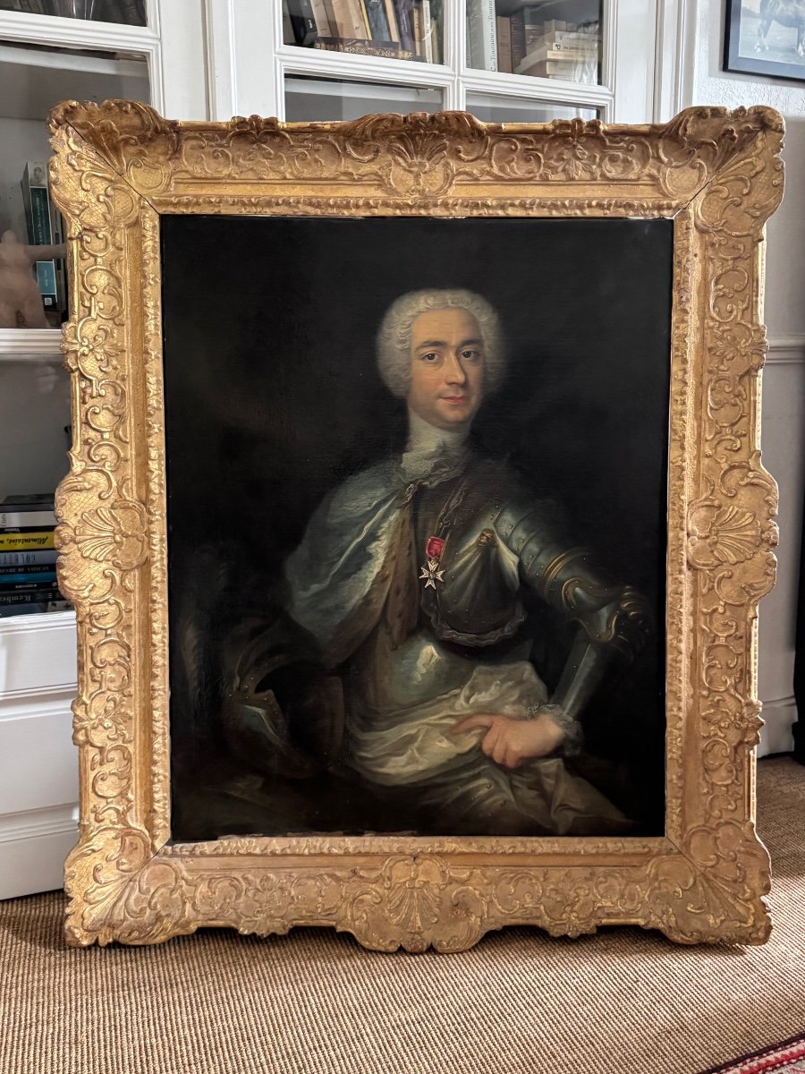 Large Military Portrait Of A Knight Of Saint Louis-photo-4