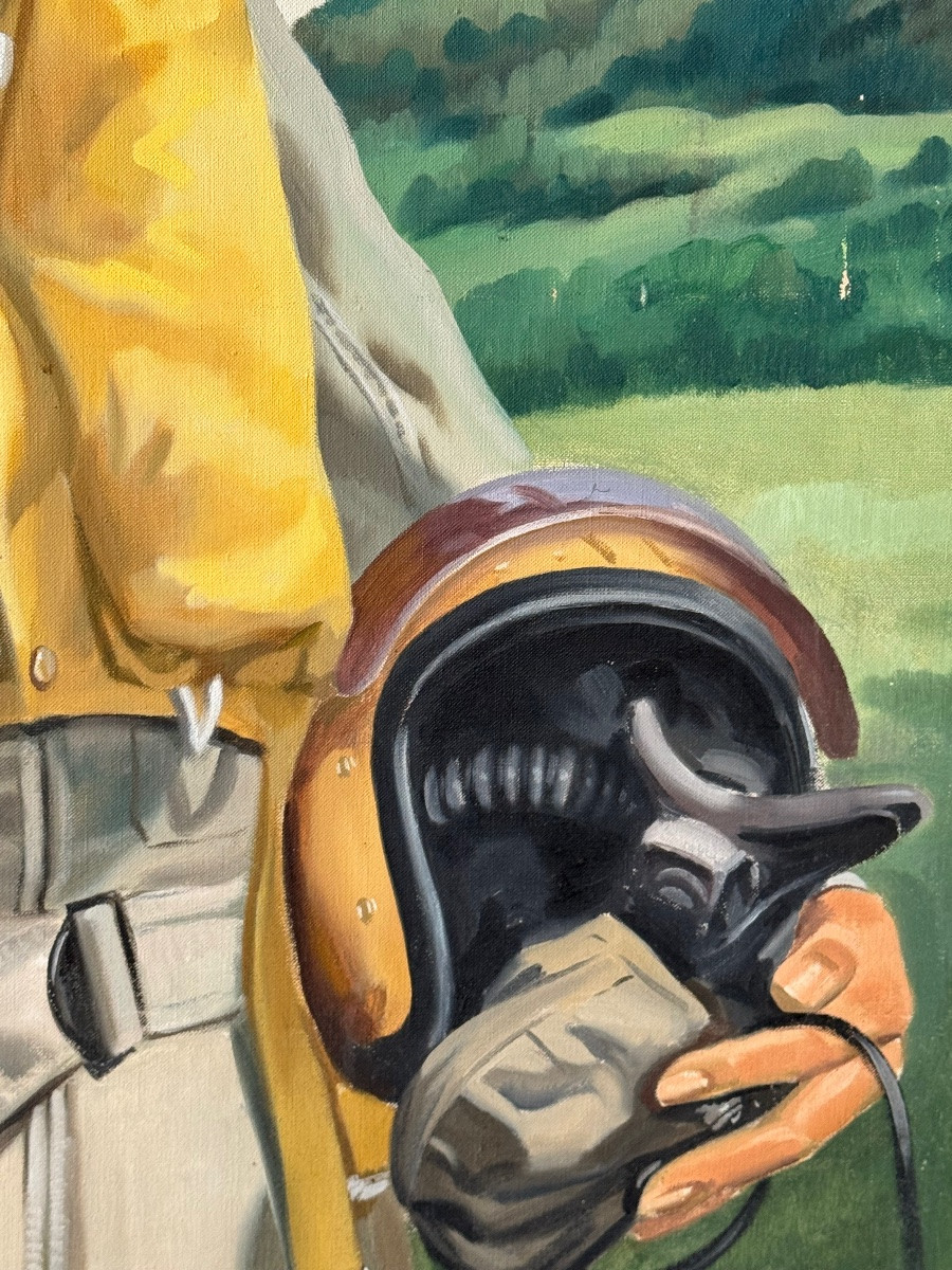 Portrait D’un Aviateur Anglais , Guerre 40-45 . -photo-3