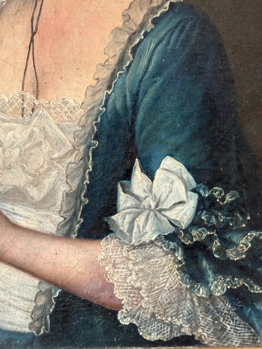Portrait d’une dame de l’aristocratie 18ème-photo-4