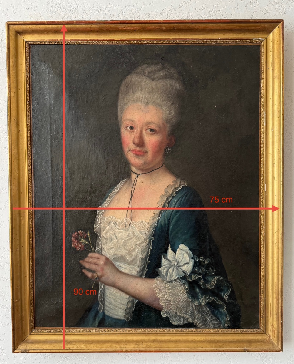 Portrait d’une dame de l’aristocratie 18ème-photo-6