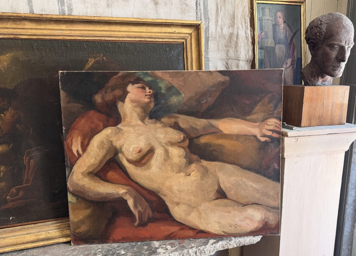 Nu féminin , femme nue  endormie par Barat Levraux-photo-3