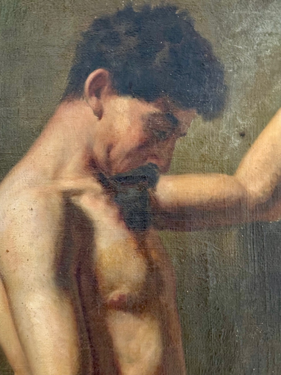 Study Of A Male Nude Circa 1900-photo-1