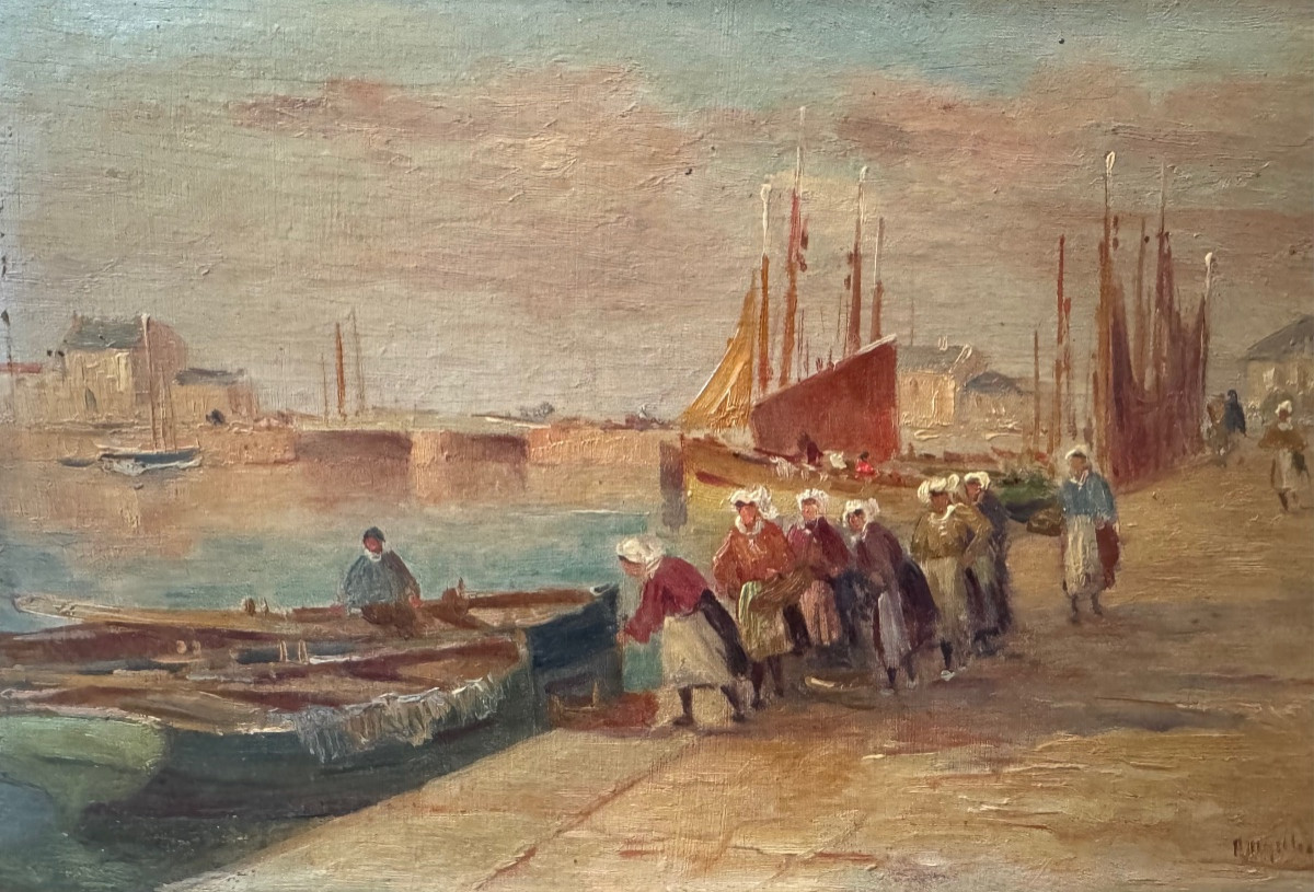 Une paire de tableaux des Sable d’Olonne daté 1917-photo-3