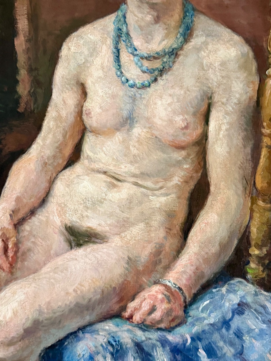 Young Naked Woman With Blue Necklace-photo-7