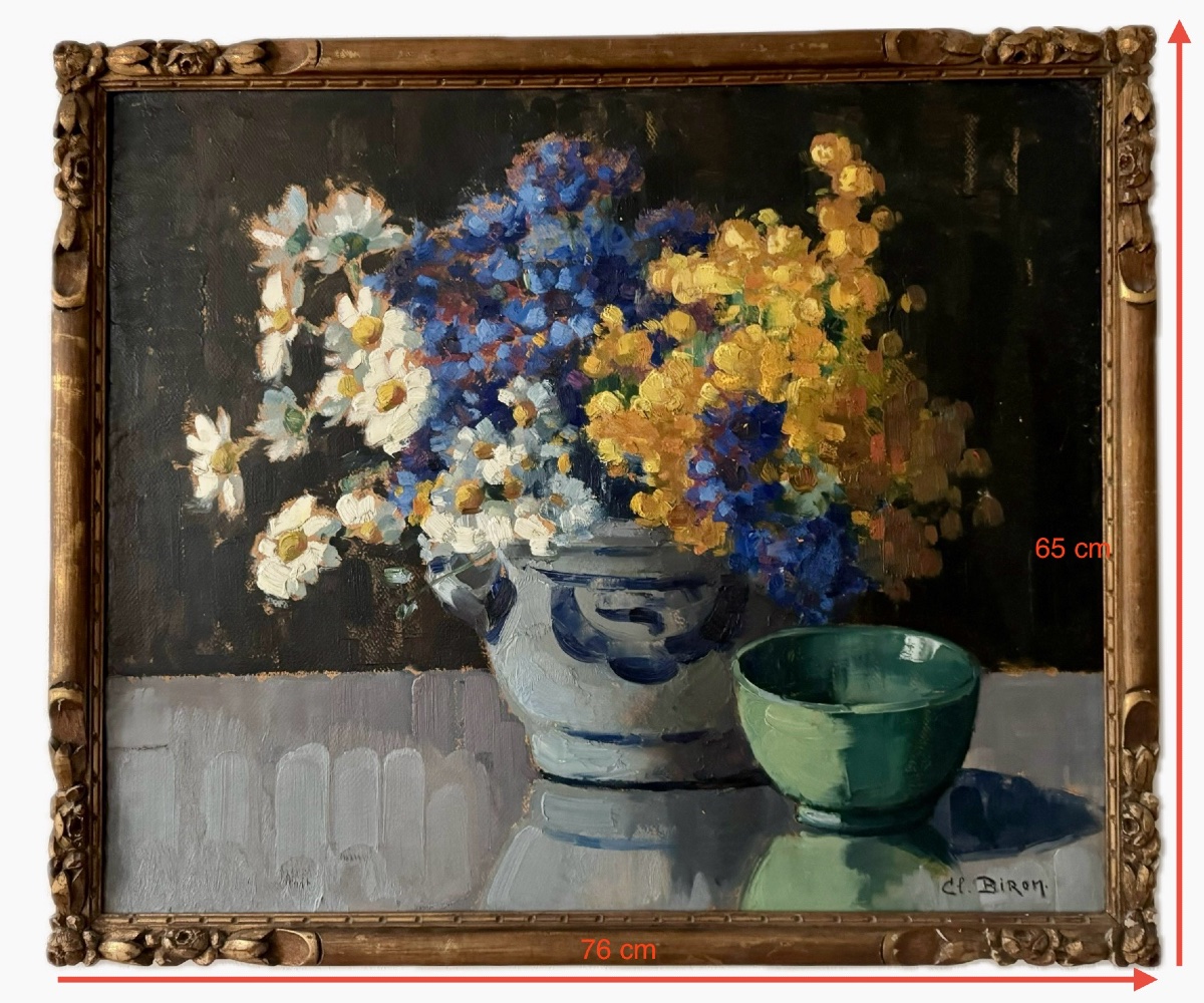 Large Still Life, Bouquet Of Flowers 1920-1930-photo-2