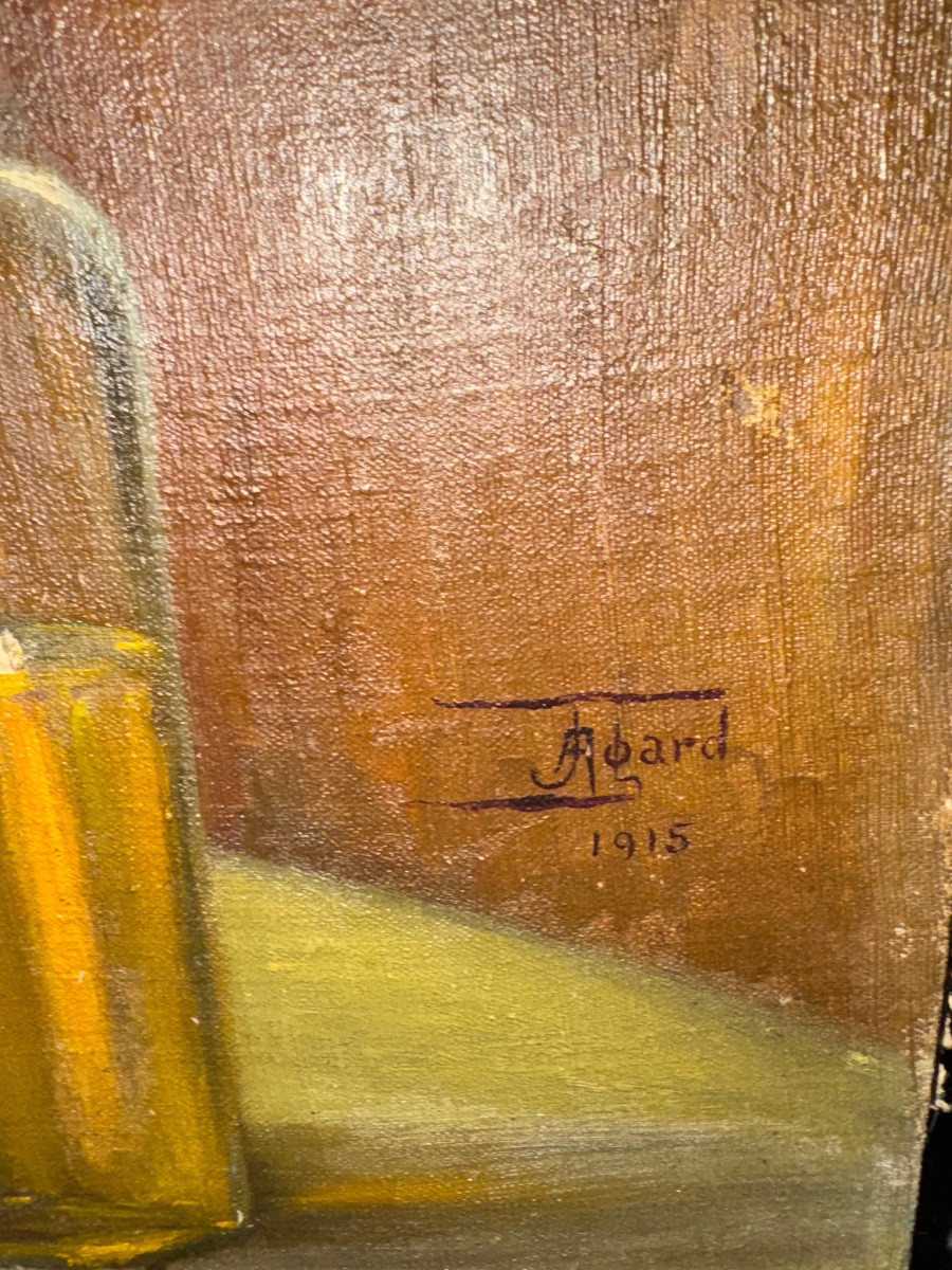 Large Still Life With Mortar By Jules Agard (1871-1943)-photo-4