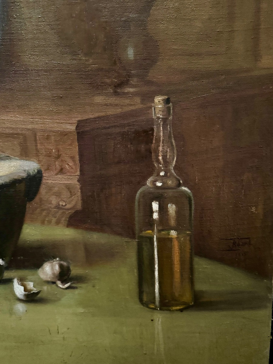 Large Still Life With Mortar By Jules Agard (1871-1943)-photo-6