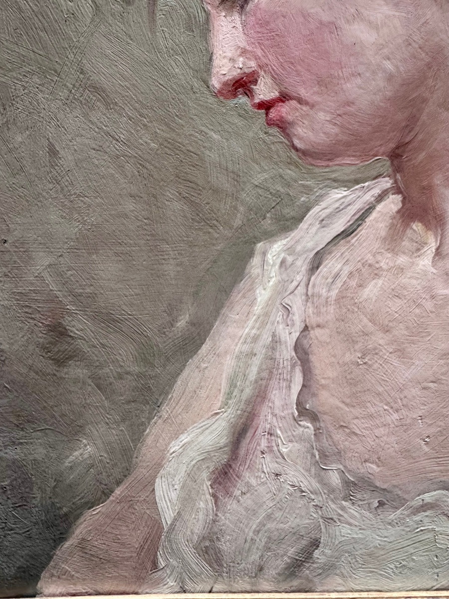 Portrait Of A Young Woman Circa 1900, Signed-photo-2