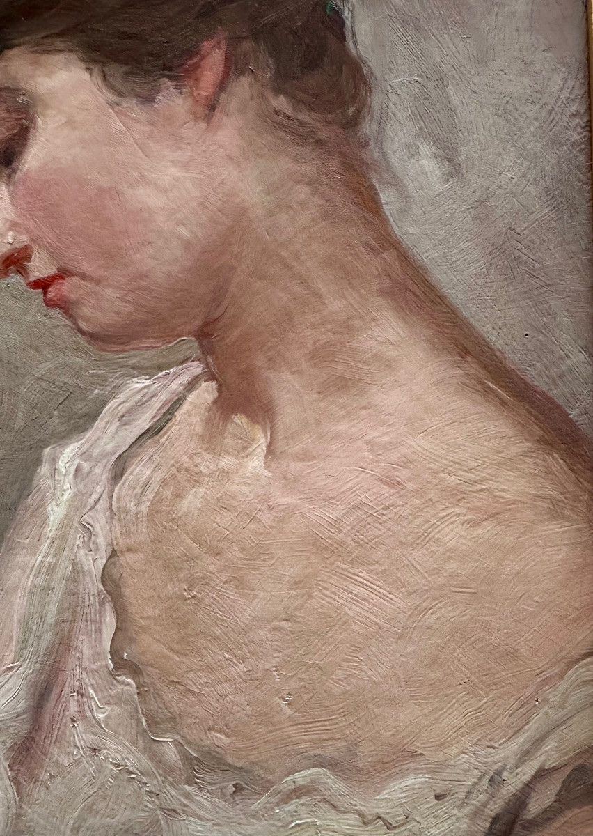 Portrait Of A Young Woman Circa 1900, Signed-photo-4