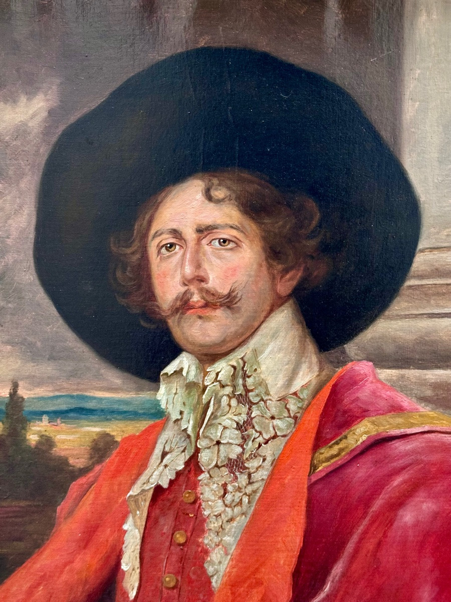 Grand portrait d’un homme de style XVIIème-photo-1