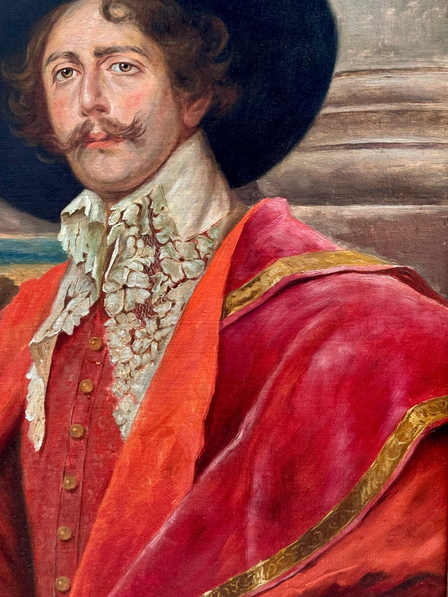 Grand portrait d’un homme de style XVIIème-photo-3
