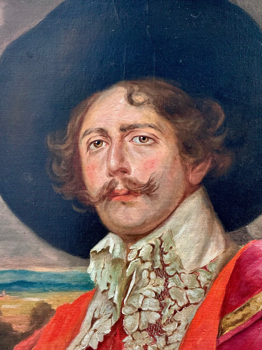 Grand portrait d’un homme de style XVIIème-photo-4