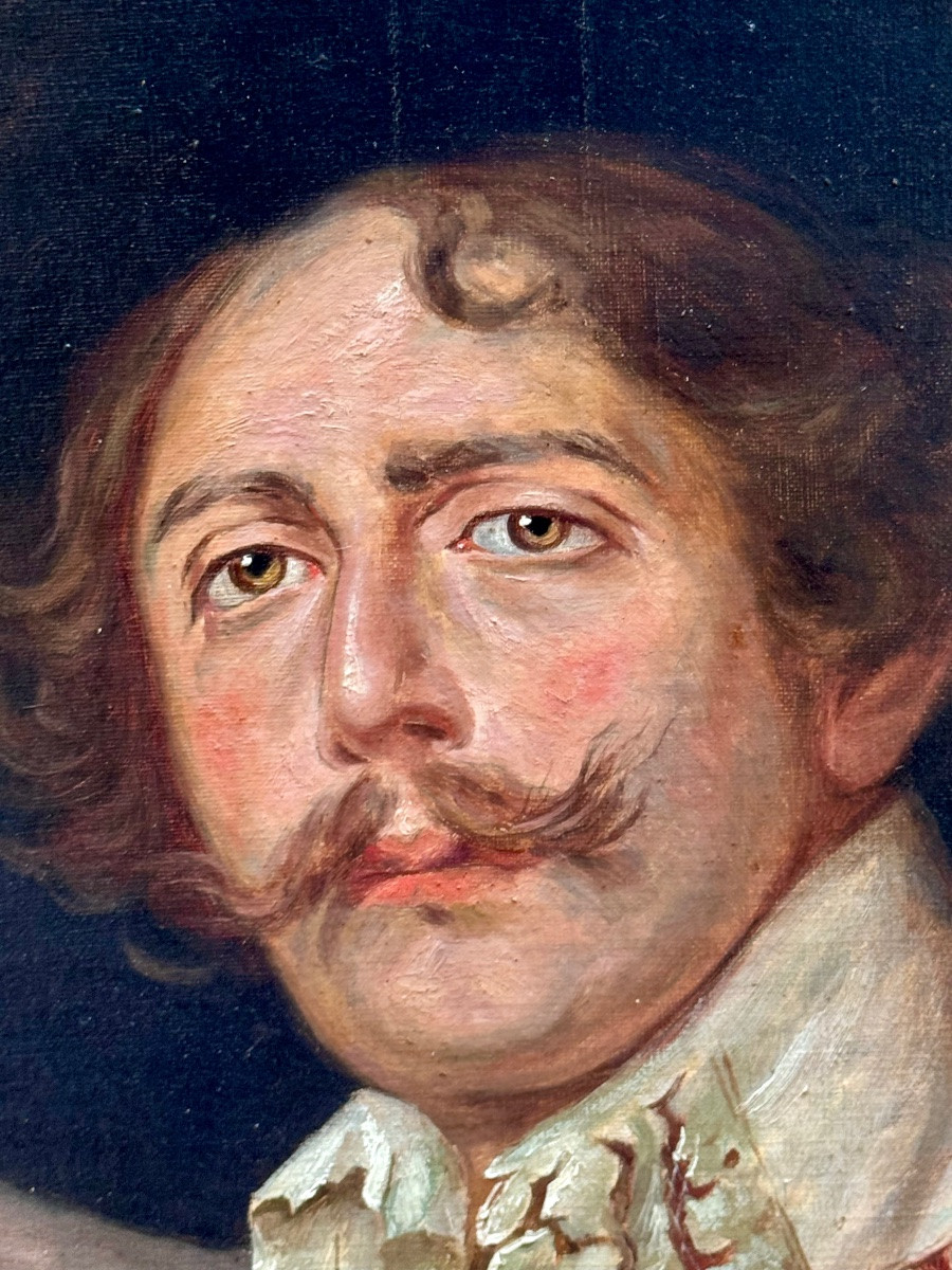 Grand portrait d’un homme de style XVIIème-photo-5